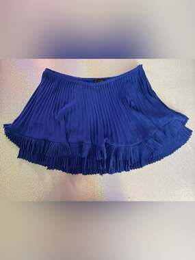 Banana Republic skirt mini pleated Cobalt Pleated Tiered Mini Skirt